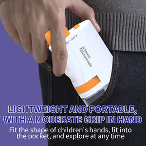 Microscopes portables à main très vendus 60-120x Jouets de laboratoire scientifique Ensemble de microscopes de poche pour enfants - Product Image 5