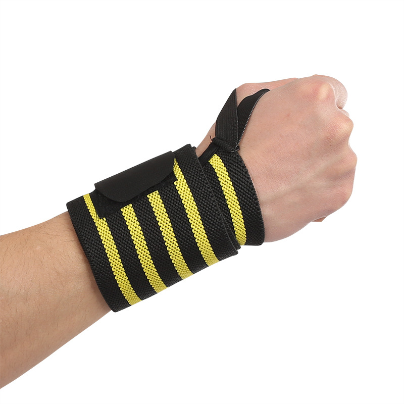 Adjustable Wrist Bands Fitness Knitted Elastic Absorption Sports Belt Gym Band Sports Wrist Supports Brace For Weightlifting