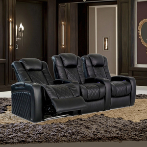 Sofá reclinable de cine en casa, asientos de cine modernos de lujo con función extensible, muebles de montaje cómodos - Product Image 3