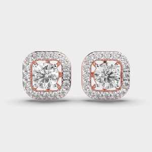 Luxury Round Brilliant Moissanite Stud <b>Earrings</b> Crafted in 925 Sterling <b>Silver</b> Stylish Jewelry for Women and Girls - Product Image 6