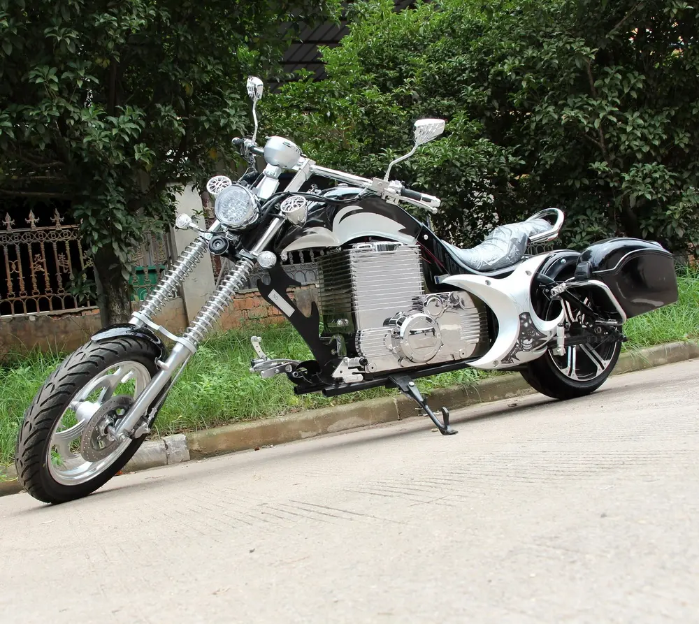 รถจักรยานยนต์ไฟฟ้า2ล้อเย็นที่สุดผู้ใหญ่ไฟฟ้า Chopper รถจักรยานยนต์3000W