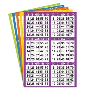 Bingo Card Sets Direct Wholesale Customizable Recyclable Paper 15 Colors 75 Ball Classic Gameplay - Product Image 1