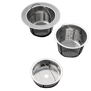 Yolecen Filtro de desagüe para fregadero de cocina de acero inoxidable con asa, red de filtro de borde ancho, material metálico de repuesto inoxidable - Product Image 1