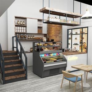 Nouveau design Rideau d'air refroidisseur ouvert Grab and Go réfrigérateur commercial d'affichage de gâteau pour <span class=keywords><strong>boulangerie</strong></span> - Product Image 5