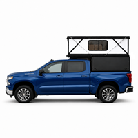 Camper pick-up en fibre de verre étendu d'usine pour Gladiator Frontier Ridgeline, porte demi-double, 4x4, camping