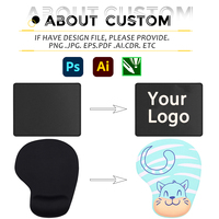 Alfombrilla de Ratón con Logotipo Personalizado, Reposamuñecas Ergonómico, Redonda o Rectangular, Tela Cosida Antideslizante, Alfombrilla de Escritorio para Oficina, Regalo Promocional Empresarial