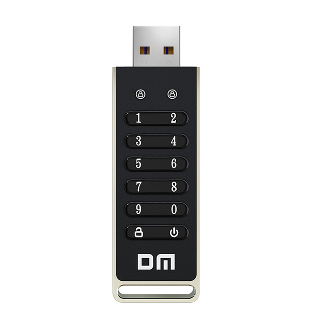 Secure Portable 32GB USB 3.2 Flash Drive Dustproof and Waterproof Password Protected Hardware Encrypted Metal Model in Stock