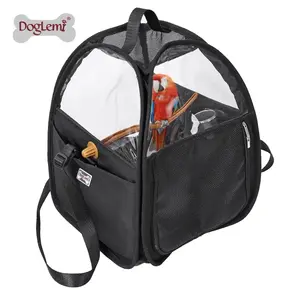 Outdoor Soft Transparent portable Capsule Travel parrot bird Cage carrier Pet Backpack Bird Nest