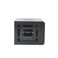 Armoire de serveur réseau personnalisée de 19 pouces, montage mural, 6U/4U/9U/12U, construction en acier, porte en verre, protection IP20, charge statique de 1000 kg