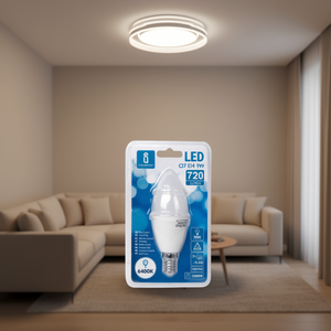 Lampadina LED C37 E14 9W 6400K Luce Diurna 720Lm 25000H Durata 230V Spagna - Product Image 3