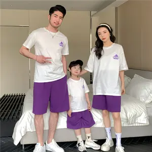 Camiseta de manga corta para padres e hijos, conjunto de ropa familiar, camisetas de una familia de tres o cuatro