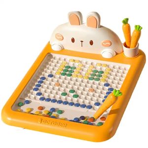 Niños conejo tablero de dibujo magnético zanahoria imán pluma niños juguetes reutilizables bebé cuentas pintura Doodle Sketch Pad - Product Image 1