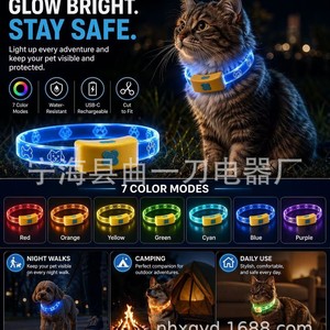 Collar Luminoso Recargable para Perros Pequeños con Diseño de Nudo Chino, Ideal para Paseos Nocturnos - Product Image 5