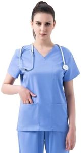 Set Top da <span class=keywords><strong>donna</strong></span> con scollo a V e pantaloni Cargo Multi-tasca abbigliamento da lavoro elasticizzato per infermiere e medici uniformi ospedaliere - Product Image 3