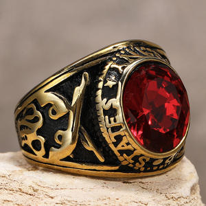 Moda europea y americana personalidad punk rock titanio acero fuego nube anillo masculino retro tendencia <span class=keywords><strong>Street</strong></span> <span class=keywords><strong>Fighter</strong></span> - Product Image 3