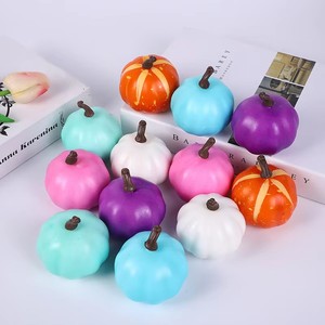 Wholesale Vintage Artificial Foam Pumpkins Lifelike Carving Halloween Easter Decor Realistic Round Lights - Product Image 3