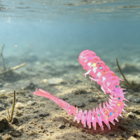 20 pièces/sac Appâts souples de pêche en forme d'insecte, 45mm 0.43g, Kit de leurres souples en PVC à queue aiguille pour la pêche à la truite, au bar et à la perche en eau douce