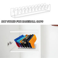 Nouveau support de rangement portable en acrylique pour chapeaux, présentoir en plastique pour casquettes de baseball, organisateur de chapeaux en acrylique