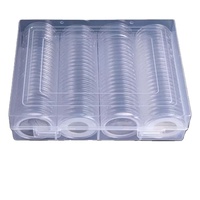 Boîte de rangement pour capsules de pièces de monnaie de 46 mm pour 100 pièces