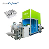 Vitesse de production plus rapide à petite empreinte Boîte à emporter en aluminium automatique de 55 tonnes Cuisson Emballage alimentaire Machine à plateau en papier d'aluminium