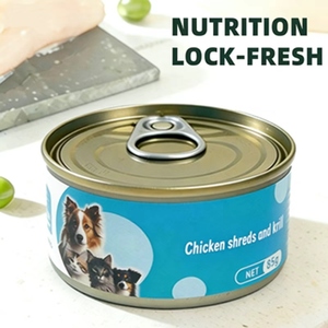 Comida Húmeda para Gatos <span class=keywords><strong>en</strong></span> <span class=keywords><strong>Lata</strong></span>, Nutrición Engordadora de Carne Blanca, 85g, Venta al por Mayor del Fabricante, Alimento Básico para Gatitos, Bocadillos para Gatos - Product Image 1