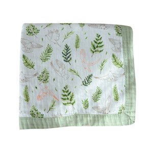 Couette rafraîchissante d'été en gaze de coton de bambou, motif botanique et animalier, pour enfants et adultes, idéale pour <span class=keywords><strong>la</strong></span> maison et <span class=keywords><strong>la</strong></span> climatisation, qualité maternelle et infantile - Product Image 1