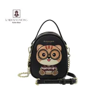 2025 nouvelle mode femmes sac à bandoulière élégant dessin animé ours simple épaule conception polyvalent décontracté à la mode sac fermeture éclair Polyester