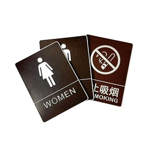 Panneau de signalisation ADA multifonctionnel pour toilettes (hommes et femmes) avec signalisation tactile en braille, étanche en ABS/PVC pour usage hôtelier - Product Image 4