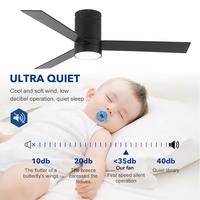 Interrupteur mural décoratif moderne certifié CB, télécommande monté en Surface, ventilateur de plafond Led de 52 pouces avec lumières