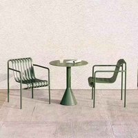 Juego de Mesa y Sillas de Comedor Modernas de Metal Impermeables para Exteriores, para Uso en Hoteles, Parques y Patios
