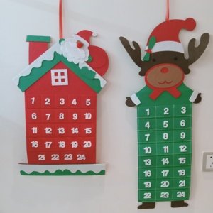 Ornamenti calendario conto alla rovescia feltro albero <span class=keywords><strong>di</strong></span> <span class=keywords><strong>natale</strong></span> calendario dell'avvento 24 giorni albero <span class=keywords><strong>di</strong></span> <span class=keywords><strong>natale</strong></span> - Product Image 1
