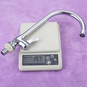 Grifo de Cocina Monomando de 59 cm con Válvula de Cerámica de Cobre, Rotación de 360 Grados, Montaje en Encimera, Grifo de Agua Fría - Product Image 1