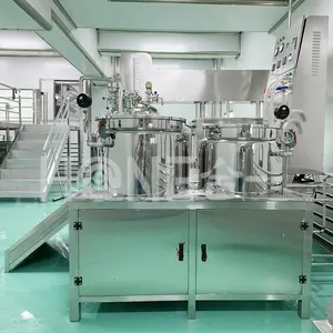 Máquina de fabricación de loción de acero inoxidable, mezclador de emulsión al vacío, homogeneizador, máquina mezcladora de crema cosmética