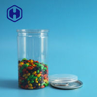 Boîtes transparentes en plastique PET de qualité alimentaire, faciles à ouvrir, étanches, sans BPA, pour le stockage d'aliments pour animaux, de bonbons, de collations, de chocolat, de biscuits, de gelée