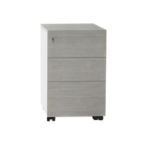 Cabinet de mode 3 tiroirs avec casier mobilier de bureau piédestal mobile classeur tiroir