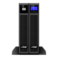 UPS Online 3kva Baterai Hot Swappable Rak Tower Convertible PF1 Layar LCD Opsional Soket IEC Khusus untuk Pusat Data Server