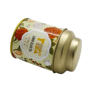 Cylinder Metal Chinese Tea Tin Box
