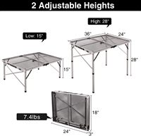 Table à cartes carrée pliante portable avec pieds pliables, petite table à cartes pliante en deux pour l'extérieur et l'intérieur, légère