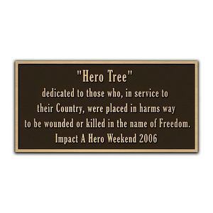 Targa commemorativa in ottone con Logo inciso personalizzato targa in bronzo targa in rilievo incisa per commemorare la memoria del tuo amato - Product Image 3