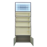 Meuble de présentation cosmétique en bois blanc de haute qualité pour magasin de jouets, étagère de salon de beauté avec éclairage LED