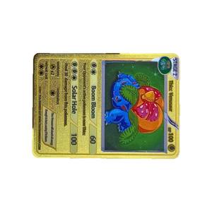 Tarjeta Coleccionable Baokemeng Dragón Lanzafuego, Adornos Metálicos de Acero Inoxidable de Pokémon, Tarjeta Pequeña con Diseño Rectangular de Color Mágico - Product Image 5
