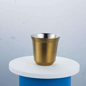 <span class=keywords><strong>Verre</strong></span> à café <span class=keywords><strong>Nespresso</strong></span> en acier inoxydable de qualité alimentaire de 80ml WISDOM - Product Image 5