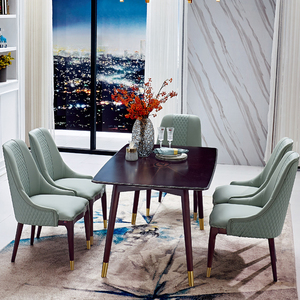 A buon mercato Nordic minimalista formale foyer tavoli <span class=keywords><strong>e</strong></span> <span class=keywords><strong>sedie</strong></span> set da pranzo in legno per ristorante - Product Image 2