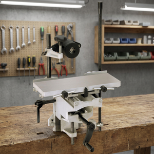 Étau d'établi FERVI Premium Cavatric avec course verticale de 0-80 mm et course latérale de 0-140 mm pour les projets d'artisanat et de bricolage - Product Image 3