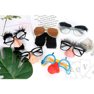 Lunettes de clown en gros avec nez amusant, <span class=keywords><strong>accessoire</strong></span> de déguisement de Joker pour Halloween, Noël, Carnaval, Cosplay, Cirque, Disco - Product Image 1