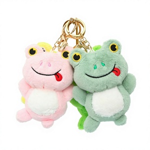 Porte-clés Grenouille Mignonne en Peluche, Mini Animal en Peluche, Pendentif de Sac, Anneau de Clés Doux en Dessin Animé, Cadeau Promotionnel Personnalisé - Product Image 4