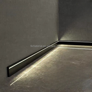 TK moderne lumière LED plinthe lumineuse Installation facile en alliage d'aluminium matériaux de quincaillerie de construction accessoires de sol d'hôtel lampe - Product Image 2