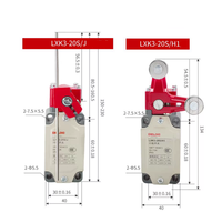 Interrupteur de fin de course DELIXI LXK3-20S/T étanche IP65 avec bras à rouleau réglable 10A – Approvisionnement immédiat