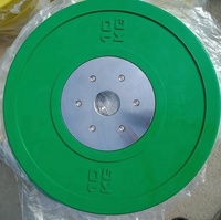 Plaque de bumper de compétition en caoutchouc coloré pour haltères, équipement de fitness durable, vente chaude, logo personnalisé