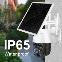 Caméra de surveillance solaire sans fil 4MP 3MP WiFi extérieure avec suivi automatique PTZ, anti-vandalisme, mini grand angle, panneau solaire 4G 7,5W